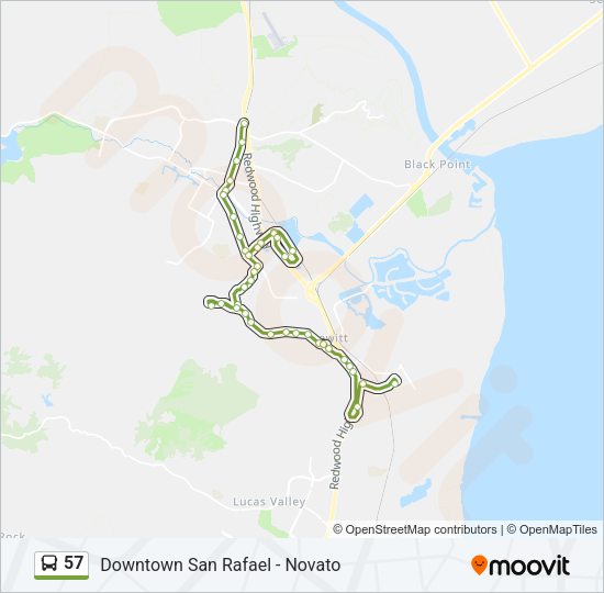 57 Bus Line Map