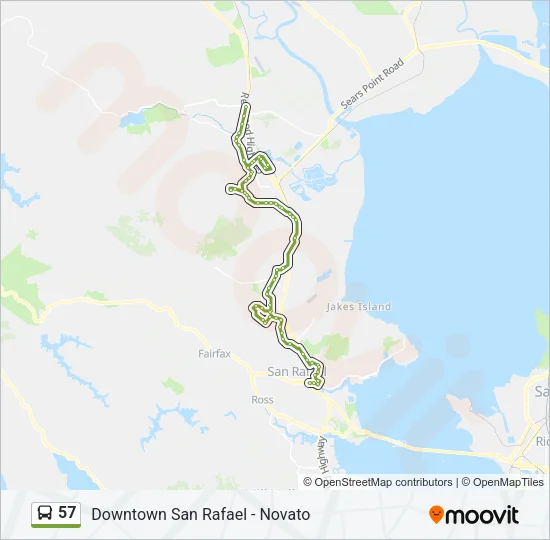 Mapa de 57 de autobús