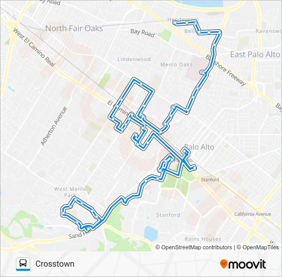 M1 SHUTTLE Bus Line Map