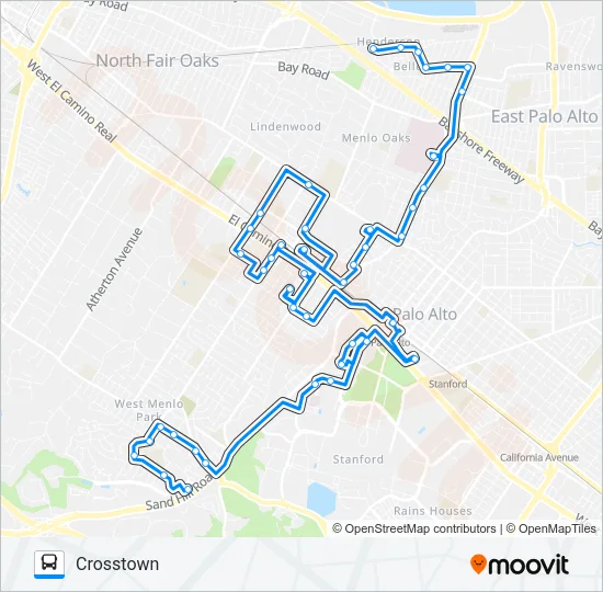 M1 SHUTTLE Bus Line Map