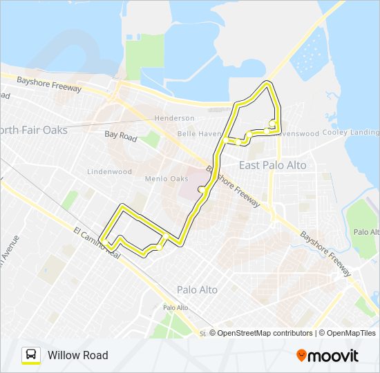 M4 SHUTTLE Bus Line Map