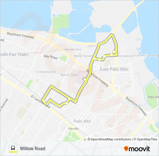 M4 SHUTTLE Bus Line Map