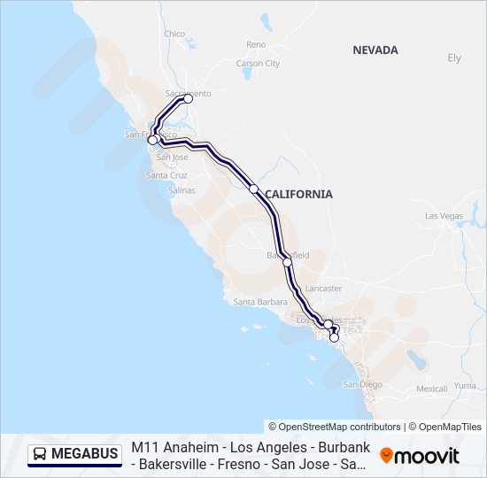 MEGABUS Bus Line Map