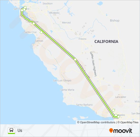 Mapa de FLIXBUS 2000 de autobús