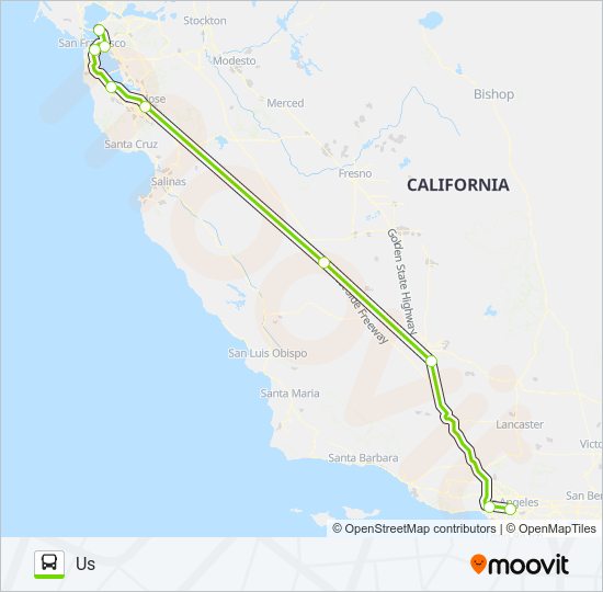 FLIXBUS N2002 bus Line Map