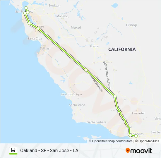 FLIXBUS N2002 Bus Line Map