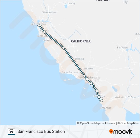 GREYHOUND US0831 Bus Line Map