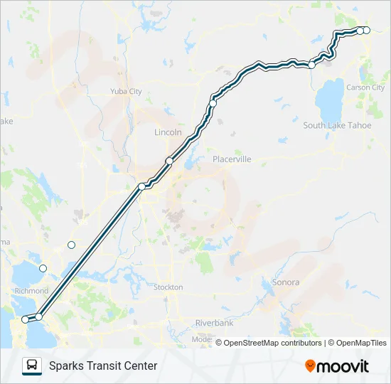Mapa de GREYHOUND US0870 de autobús