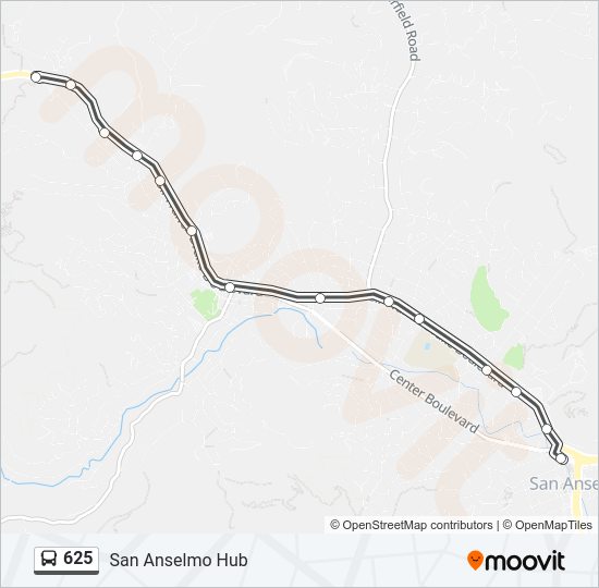 625 bus Line Map