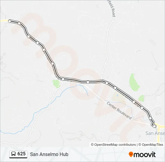 625 Bus Line Map