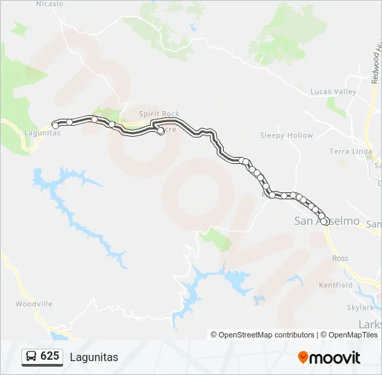 625 Bus Line Map