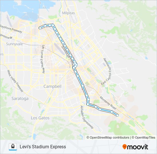 EVENT-BLUE light rail Line Map