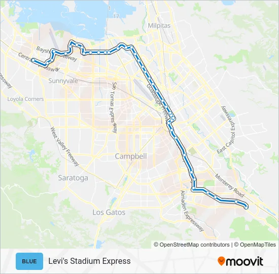 EVENT-BLUE Light Rail Line Map
