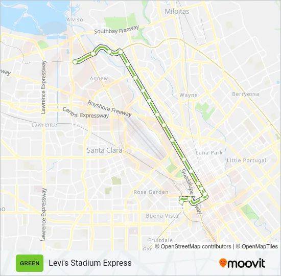 EVENT-GREEN Light Rail Line Map