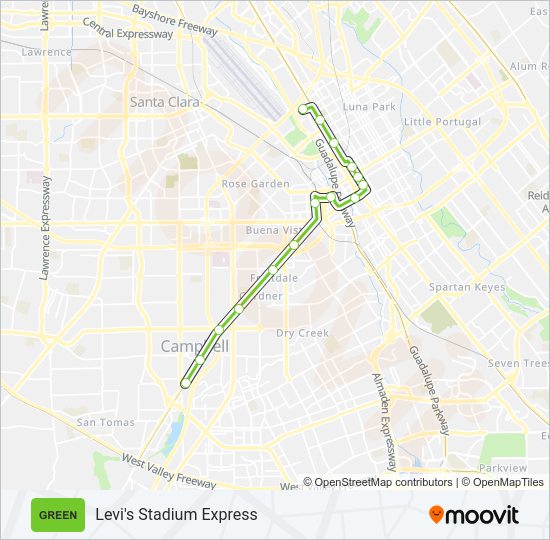 EVENT-GREEN Light Rail Line Map