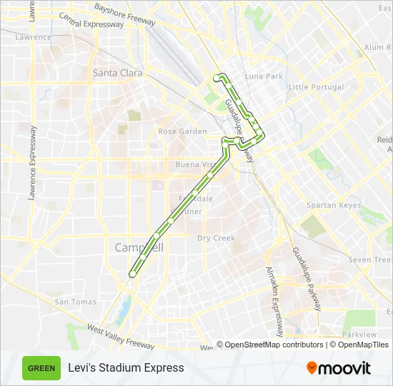 EVENT-GREEN Light Rail Line Map