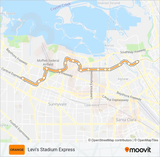 EVENT-ORANGE Light Rail Line Map