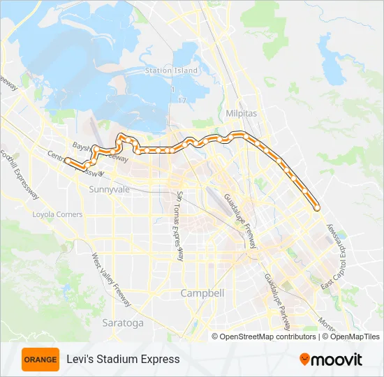 EVENT-ORANGE Light Rail Line Map