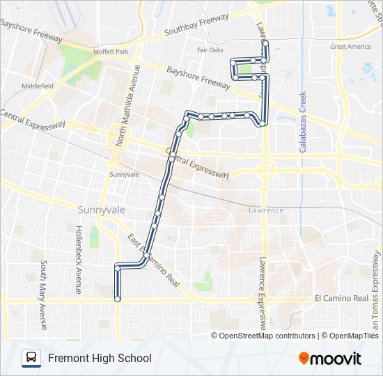 Mapa de SCHOOL 255 de autobús