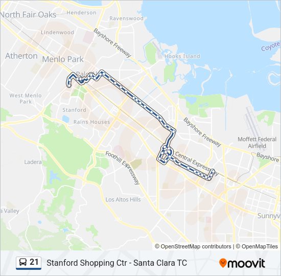 21 Bus Line Map