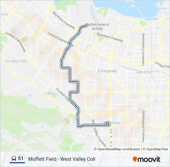 51 Bus Line Map