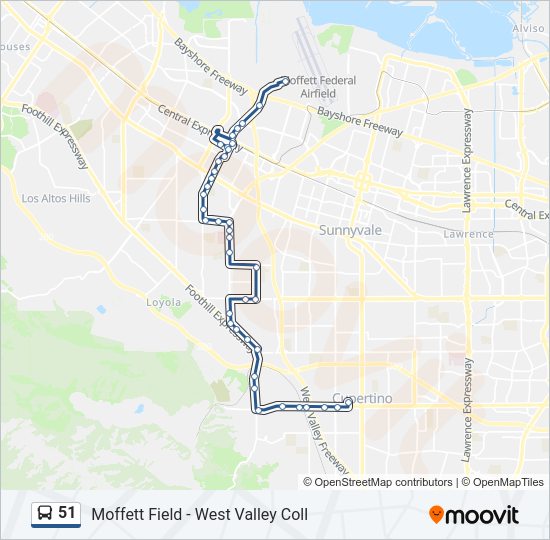 51 Bus Line Map