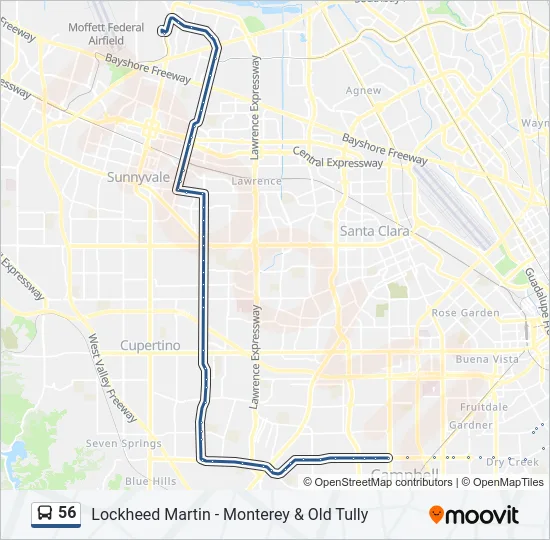 56 Bus Line Map