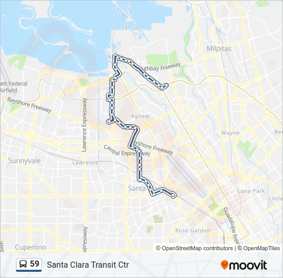 59 Bus Line Map