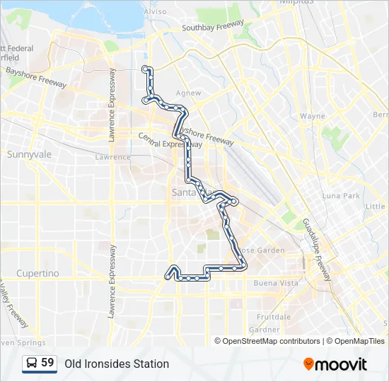 59 Bus Line Map