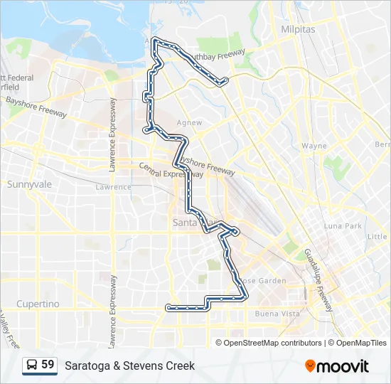 59 Bus Line Map
