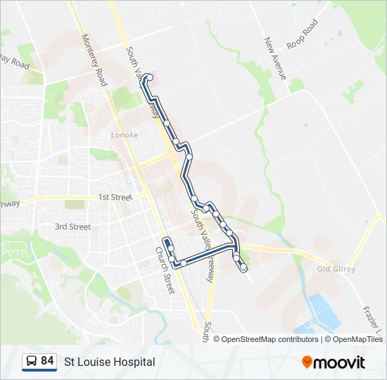 84 Bus Line Map