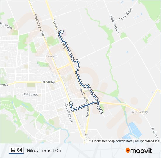 84 Bus Line Map