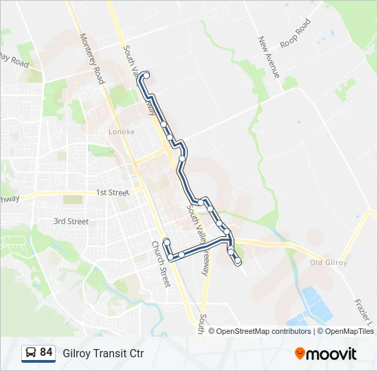 84 Bus Line Map