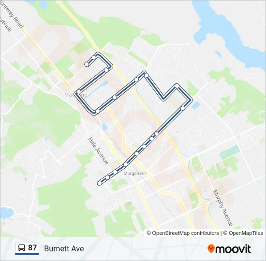 87 Bus Line Map