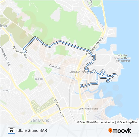 Mapa de UGB SHUTTLE de autobús