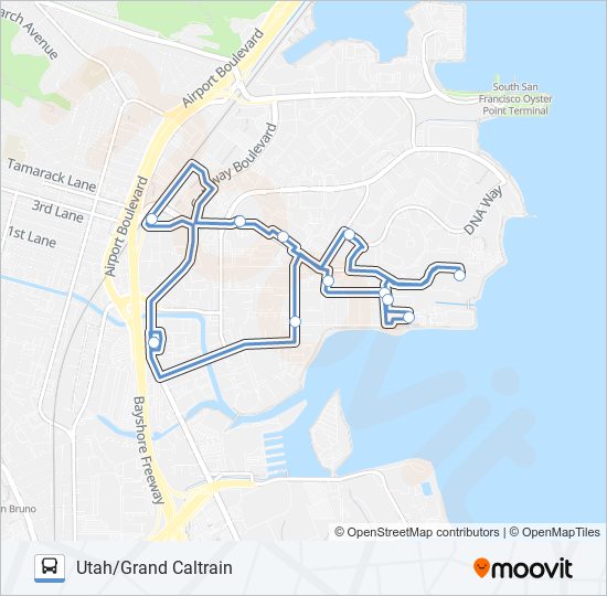 Mapa de UGC SHUTTLE de autobús