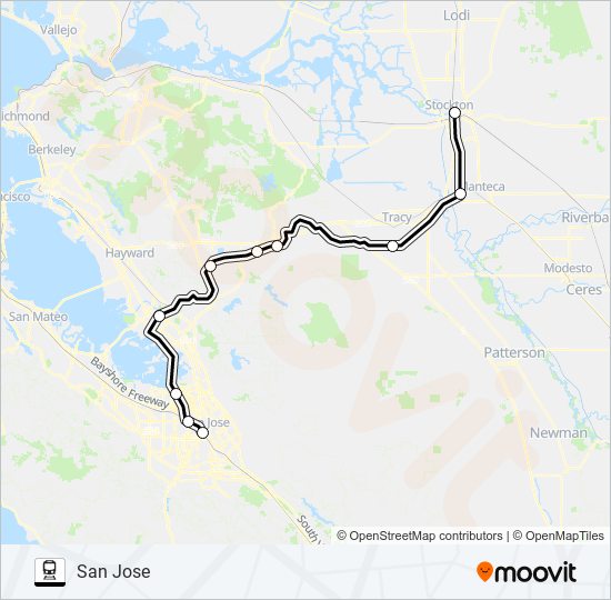 ACETRAIN train Line Map