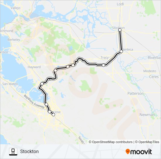 ACETRAIN Train Line Map