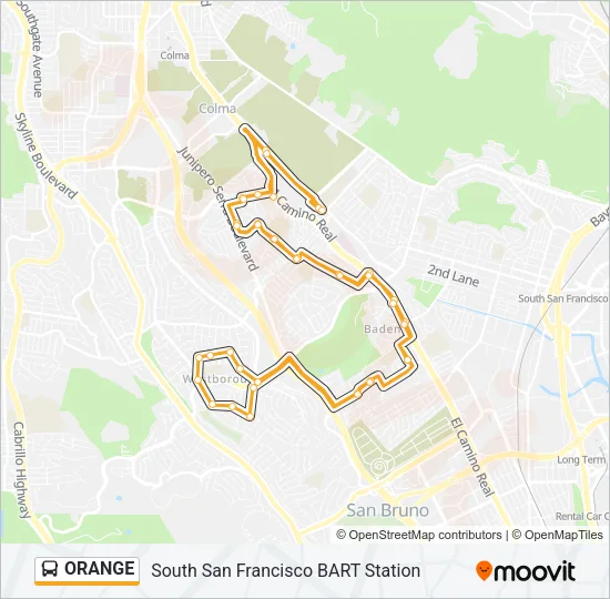 ORANGE Bus Line Map