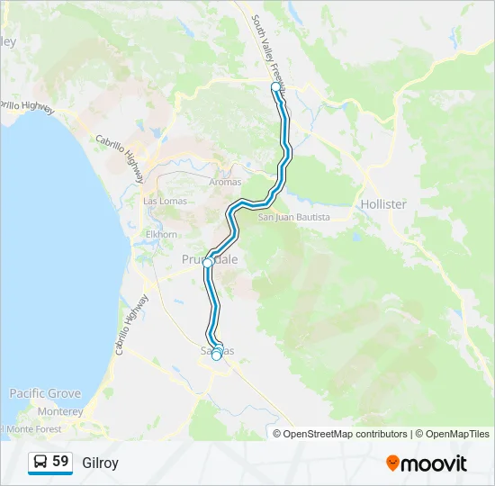 59 Bus Line Map