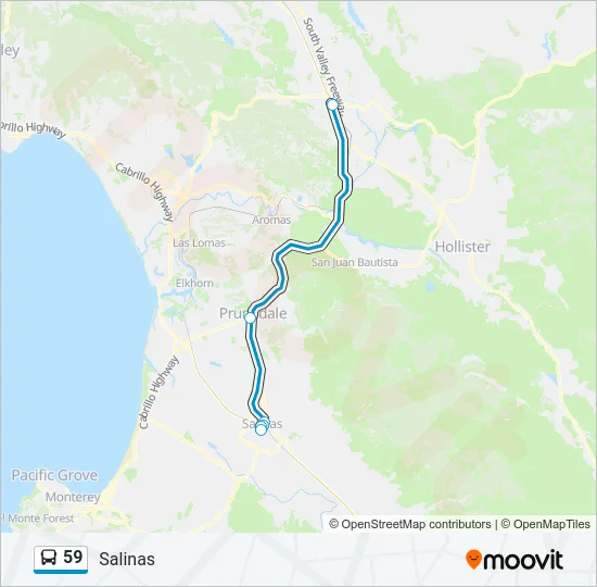 59 Bus Line Map