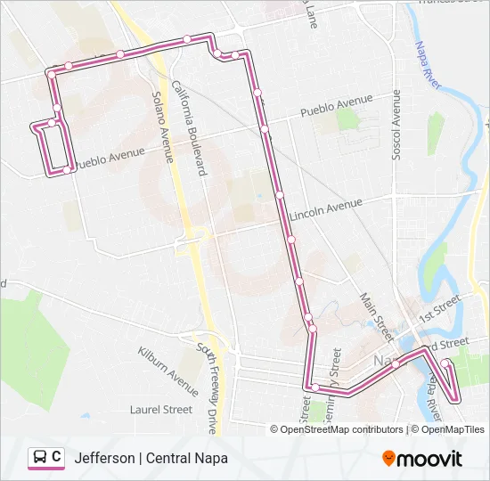 C Bus Line Map