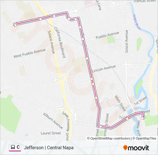 C Bus Line Map