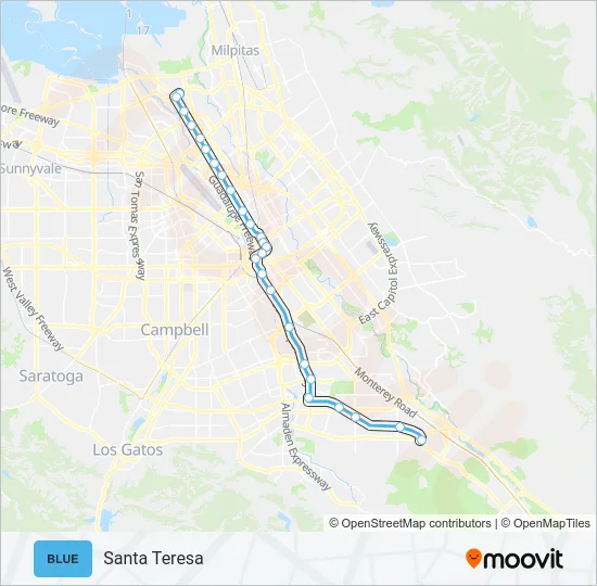 BLUE LINE Light Rail Line Map