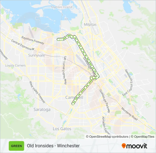GREEN LINE Light Rail Line Map