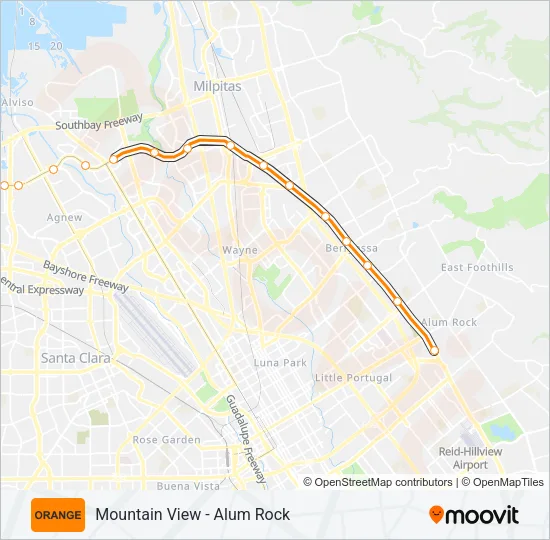 ORANGE LINE Light Rail Line Map