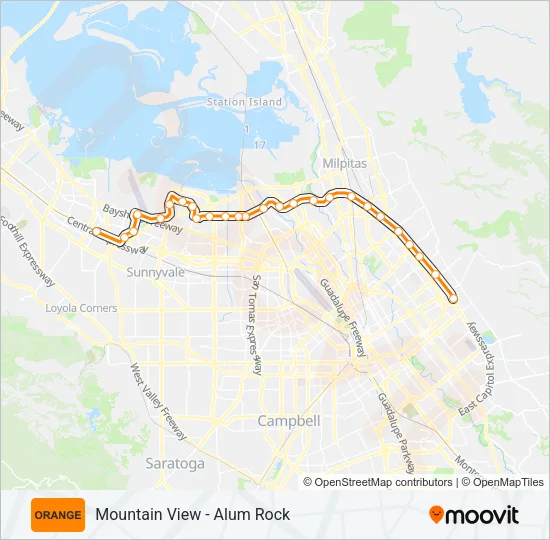 ORANGE LINE Light Rail Line Map