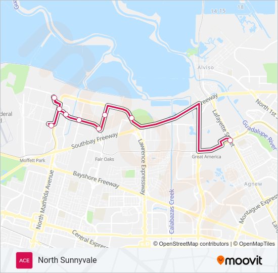 ACE RED Bus Line Map