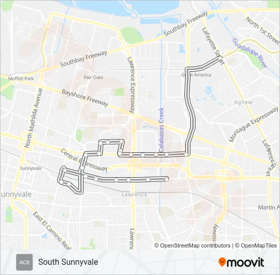 ACE GRAY Bus Line Map