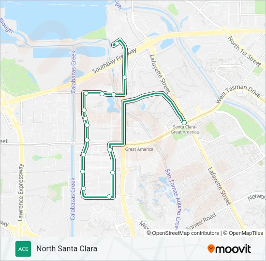ACE GREEN Bus Line Map